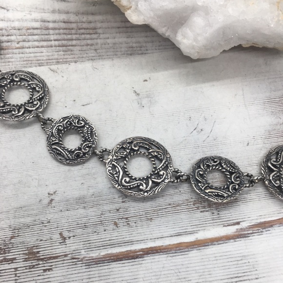 Retired Carolyn Pollack Sterling Circle Braceler - Picture 4 of 7